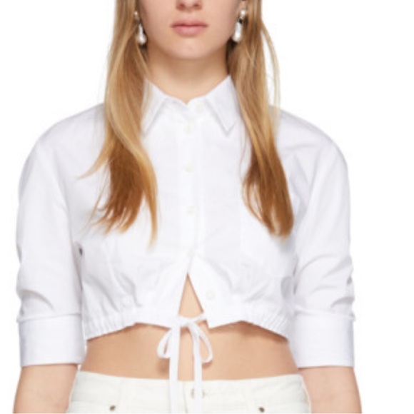 Altuzarra Cropped White Cotton Shirt Size 38 - Picture 1 of 14